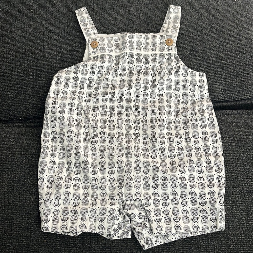 Janie and Jack pineapple overalls